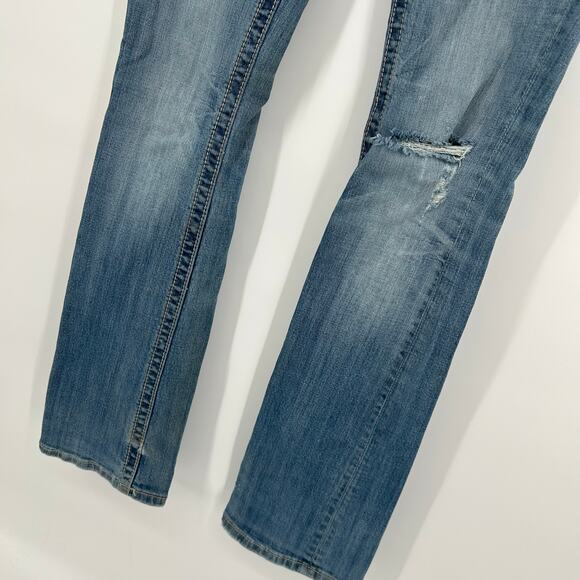 VTG y2k Women's Low Rise Miss Me Medium Wash Blue Denim Bootcut Jeans MP588082 - Picture 5 of 10